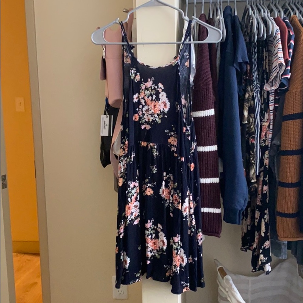 Navy Floral Sundress